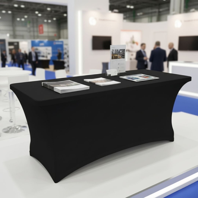 black banquete table cover 180x75 | PRACOWNIA HORECA