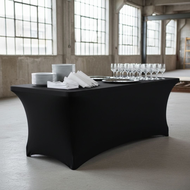 black catering table covers 180x7m | PRACOWNIA HORECA
