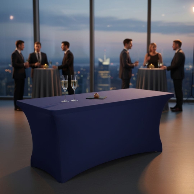 pokrowiec na stół cateringowy 180x75 cm granat | PRACOWNIA HORECA