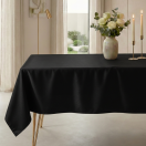 czarny plamoodporny obrus Malaga | PRACOWNIA HORECA