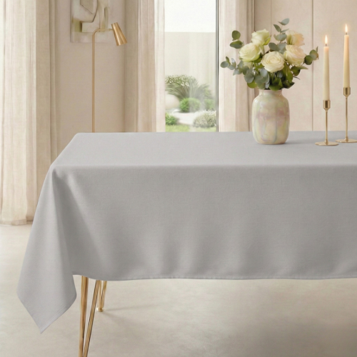 light grey stain resistant tablecloth Malaga