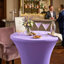 lawendowy pokrowiec na stół koktajl | PRACOWNIA HORECA