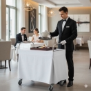 obrus na wózek kelnerski Dekor | PRACOWNIA HORECA