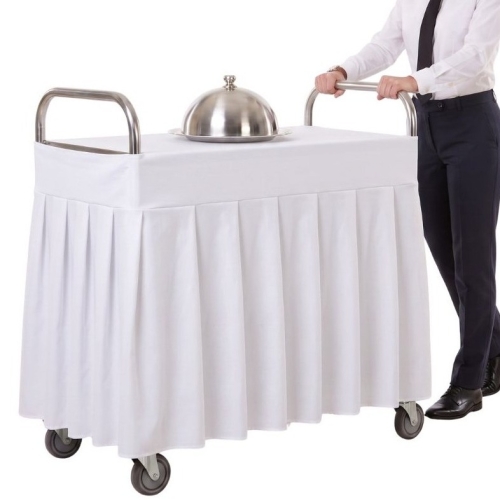 biały pokrowiec na wózek kelnerski Fiesta | PRACOWNIA HORECA